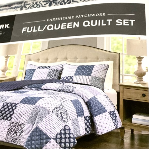 Madison Park 3 Piece Farmhouse Patchwork Quilt Set - Picture 6 of 12